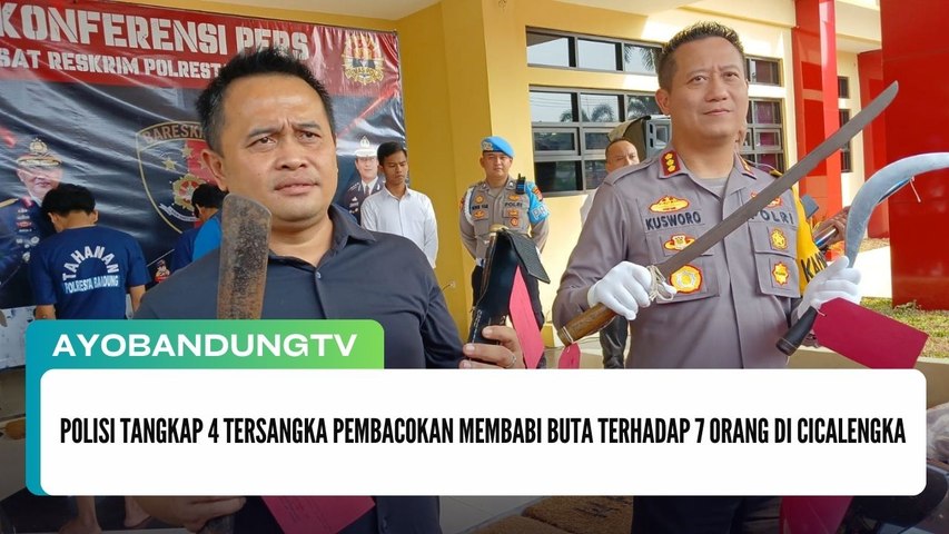 Polisi Tangkap 4 Tersangka Pembacokan Membabi Buta terhadap 7 Orang di Cicalengka