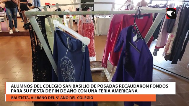 Alumnos del Colegio San Basilio de Posadas recaudaron fondos para su fiesta de fin de año con una feria americana