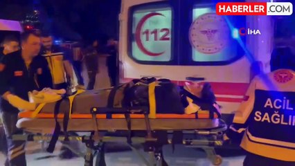 Minibüse çarpan motosikletteki 2 kişi yaralandı