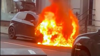 Car fireball in Herne Bay High Street