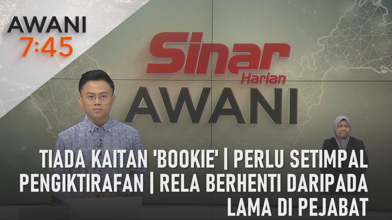 AWANI 7:45 [06/05/2024] – Tiada kaitan 'bookie' | perlu setimpal pengiktirafan | Rela berhenti daripada lama di pejabat