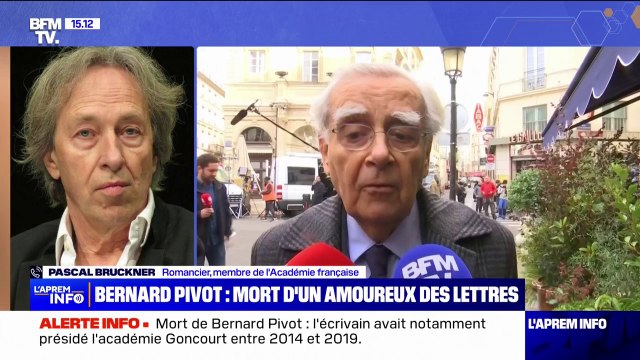 C'est une grande tristesse , confie le philosophe Pascal Bruckner après la mort de Bernard Pivot