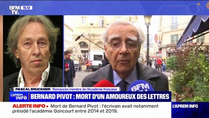 "C'est une grande tristesse", confie le philosophe Pascal Bruckner après la mort de Bernard Pivot