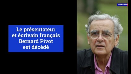 Le présentateur et écrivain français Bernard Pivot est décédé à 89 ans