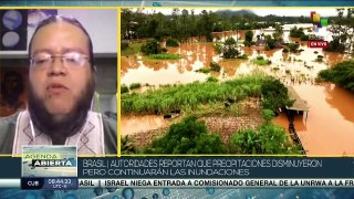 Fuertes lluvias en Brasil provocan inundaciones al sur del país