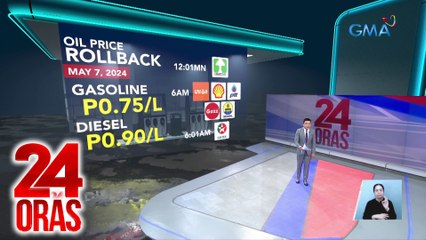 Presyo ng diesel, gasolina, at kerosene, may rollback simula bukas | 24 Oras