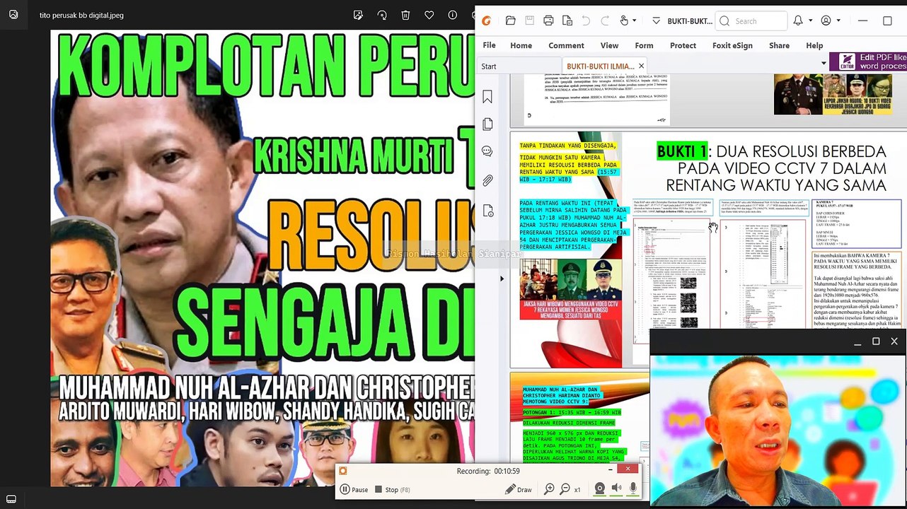 KOMPLOTAN PERUSAK VIDEO CCTV JESSICA WONGSO: TITO KARNAVIAN DAN KRISHNA MURTI!! #kopisianida