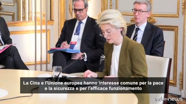 Von der Leyen: Cina e Ue hanno interesse per pace e sicurezza