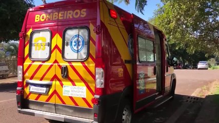 Vídeo mostra colisão entre carros de marido e mulher no Centro de Cascavel