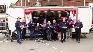 Turriff Community Singers entertain the crowds at May Day