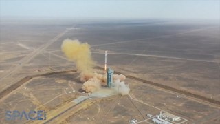 Drone Footage Of Chinese Rocket Launched A Yaogan-34 Satellite