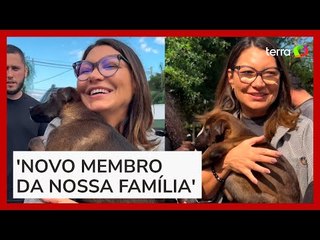 Janja adota cadela resgatada de enchente no Rio Grande do Sul