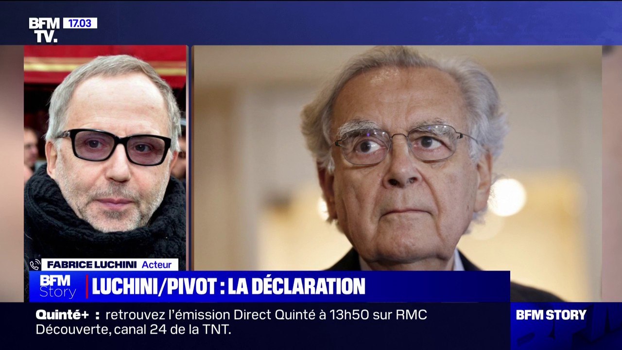 Mort de Bernard Pivot: "Il nous représentait. Il était ce que nous étions. C'est-à-dire tout petit face aux très grands", se remémore Fabrice Luchini