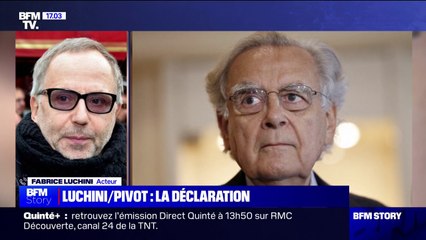 Mort de Bernard Pivot: "Il nous représentait. Il était ce que nous étions. C'est-à-dire tout petit face aux très grands", se remémore Fabrice Luchini
