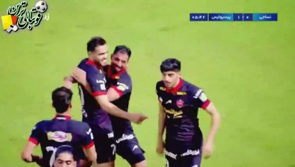 گل اول بازی نساجی و پرسپولیس