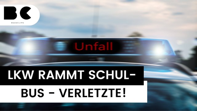 Lkw rammt Schulbus – mehrere Verletzte