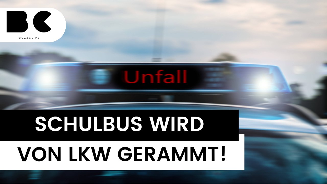 Mehrere Verletzte nach Unfall von Schulbus mit Lkw