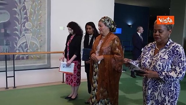 L'arrivo del Presidente Mattarella al Palazzo di Vetro a New York