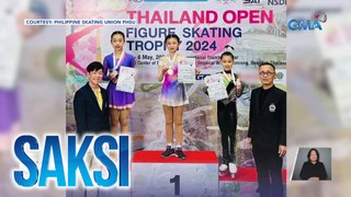 10-anyos na Pinoy figure skater, wagi ng gold sa open figure skating trophy 2024 | Saksi