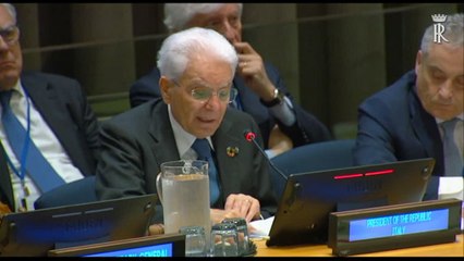 Mattarella all'Onu: pace e sviluppo hanno destini incrociati