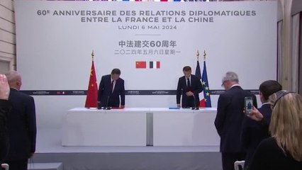Suivez en direct les déclarations à la presse d'Emmanuel Macron et Xi Jinping