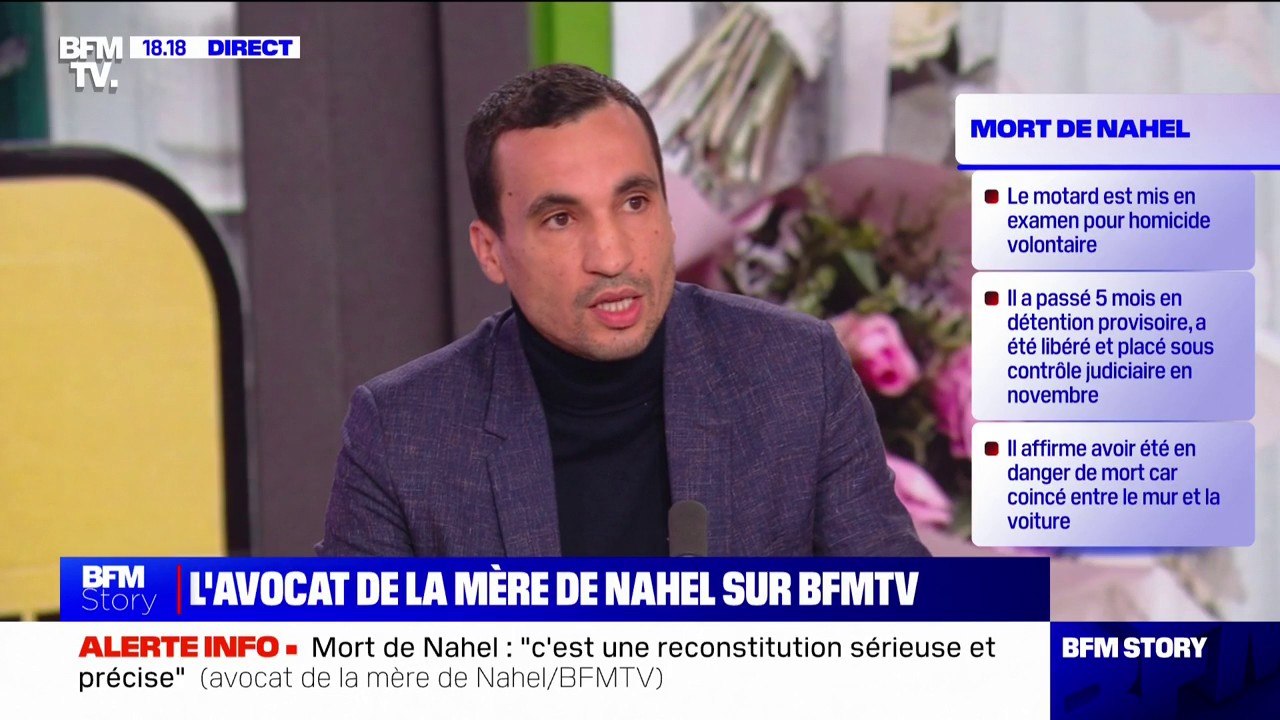 Reconstitution de la mort de Nahel: "Le véhicule n'a pas fait le moindre mouvement pendant le contrôle", affirme l'avocat maître Nabil Boudi