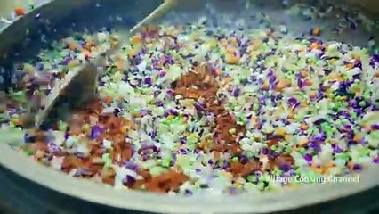 EGG in HOT OIL   Fried Eggs Recipe Cooking Village   Egg Fried in Oil   Fried Egg Puffs Recipe