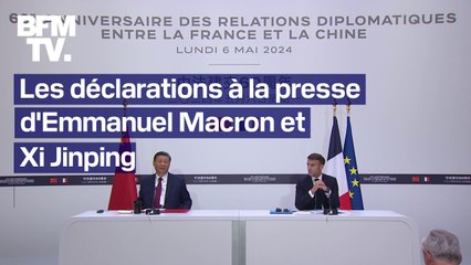 Découvrez l'intégrale des déclarations à la presse d'Emmanuel Macron et Xi Jinping
