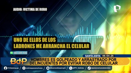 Hombre fue golpeado y arrastrado tras enfrentarse a los delincuentes que lo asaltaron en Santa Anita