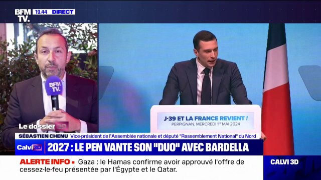 Marine Le Pen/Jordan Bardella: Chez nous, il n'y a pas de guerre d'ego, il y a une complémentarité des rôles , affirme Sébastien Chenu (RN)