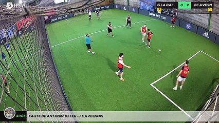 Faute de Antonin  Defer - FC AVESNOIS