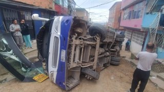 Grave accidente de un bus en Soacha dejó 16 heridos, entre ellos un niño de tres años