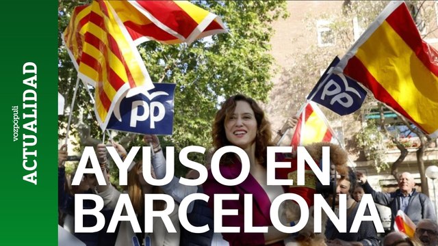 Baño de masas de Ayuso también en Barcelona
