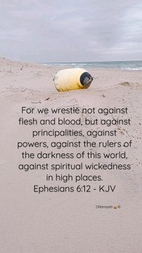 For we wrestle not against flesh and blood, but against principalities, against powers, against the rulers of the darkness of this world, against spiritual wickedness in high places.Ephesians 6:12 - KJV