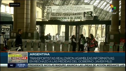 Transportistas argentinos protestan contra Ley Ómnibus