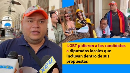 下载视频: Integrantes de la comunidad LGBT pidieron a los candidatos a diputados locales que incluyan dentro de sus propuestas