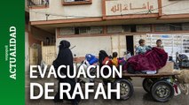 Israel envía órdenes de evacuación a los gazatíes que se encuentren en el este de Rafah