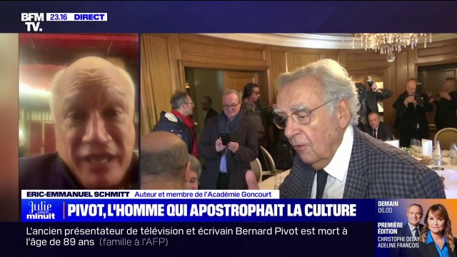 Mort de Bernard Pivot: Il avait un pouvoir assez incroyable de prescripteur , pour Éric-Emmanuel Schmitt