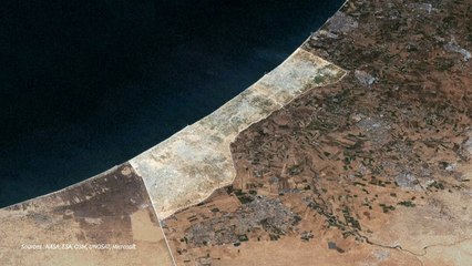 MAPA ANIMADO: edificios destruidos en la Franja de Gaza