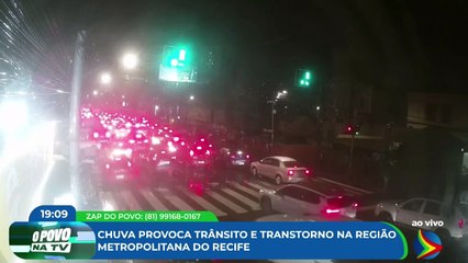 Chuva provoca trânsito e transtorno na Região Metropolitana do Recife