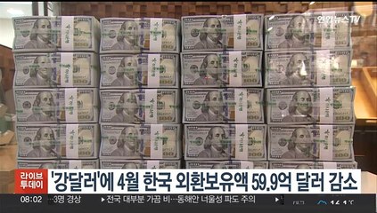 '강달러'에 4월 한국 외환보유액 59.9억 달러 감소