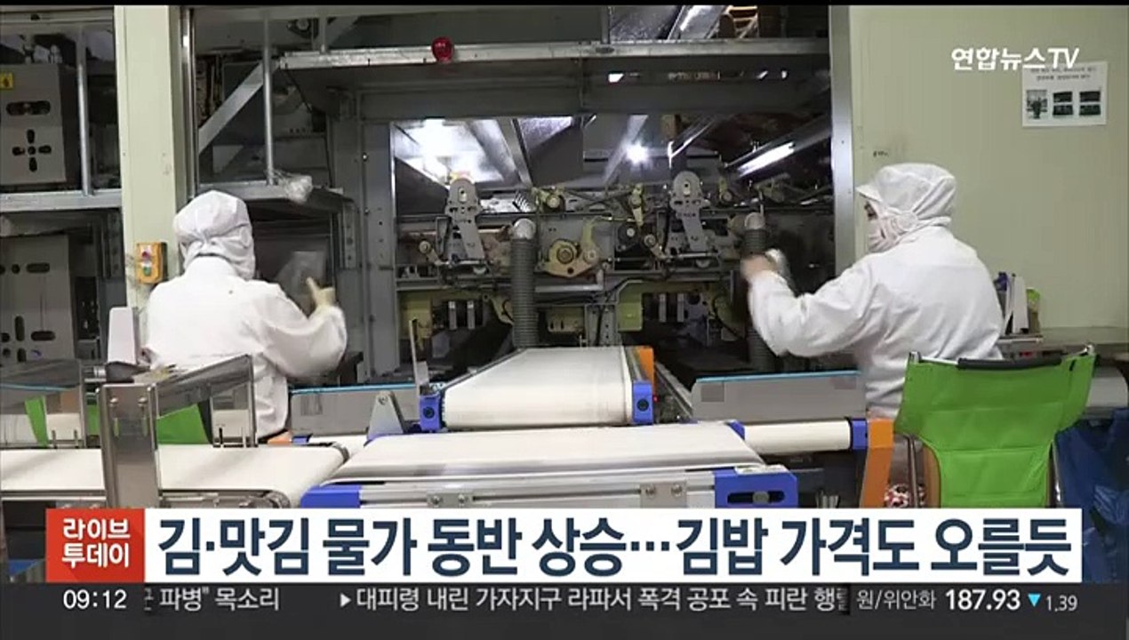 김·맛김 물가 동반 상승…김밥 가격도 오를 듯