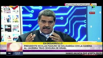Presidente de Venezuela se solidariza con la cadena Al Jazeera tras censura de Israel