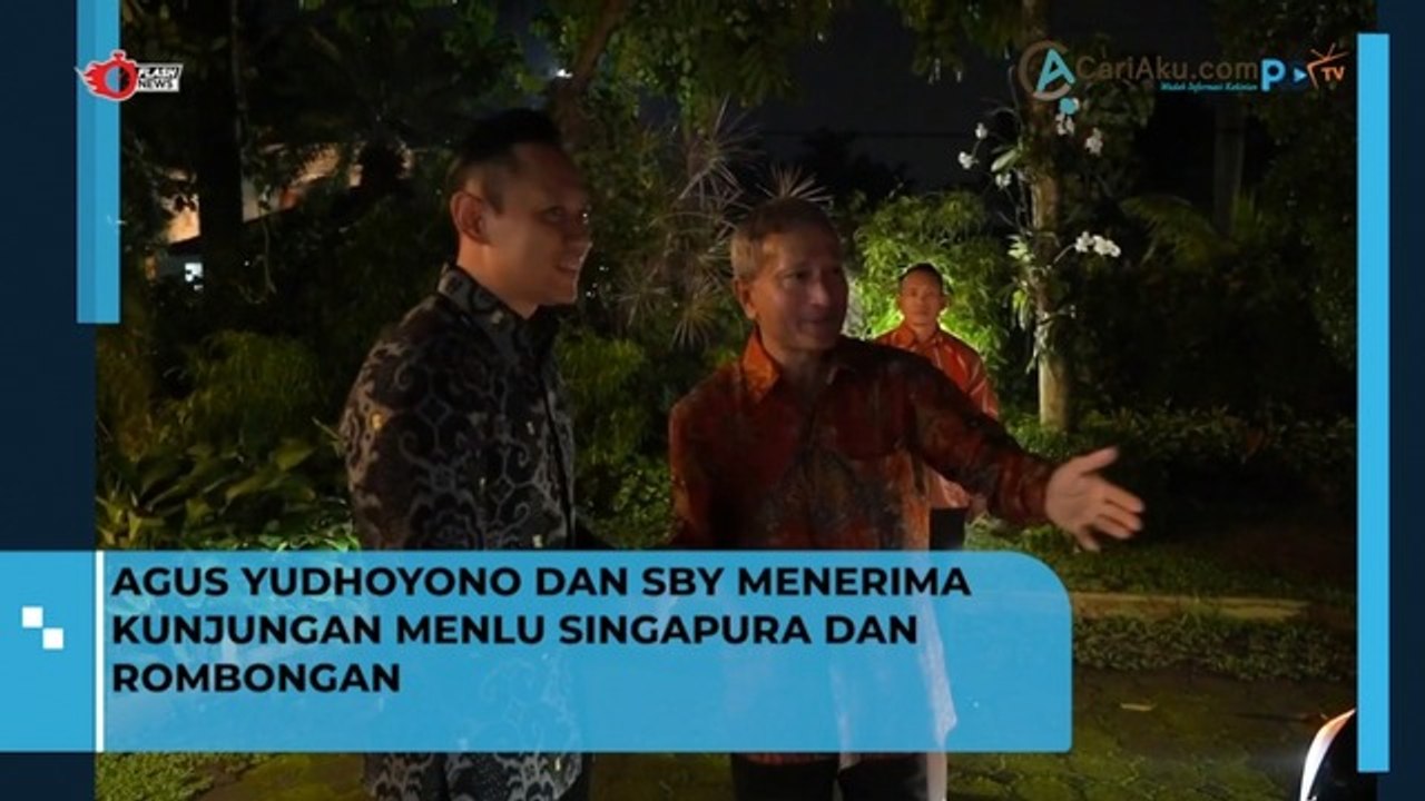 Momen Agus Yudhoyono dan SBY Menerima Kunjungan Menteri Luar Negeri Singapura