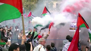 Izrael ellen tüntettek az Eurovíziós dalfesztivál városában