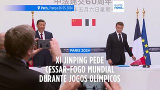 Macron e Xi Jinping pedem 