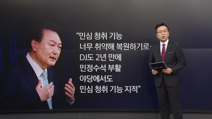 尹, 민정수석 부활..."민심 청취 복원" vs "사정기관 장악" [앵커리포트] / YTN