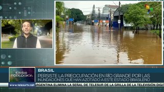 En Brasil perdura la preocupación por las inundaciones que azotan al país.