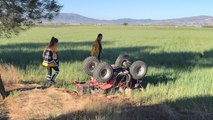 Burdur'da ATV tarlaya devrildi: Sürücü hayatını kaybetti