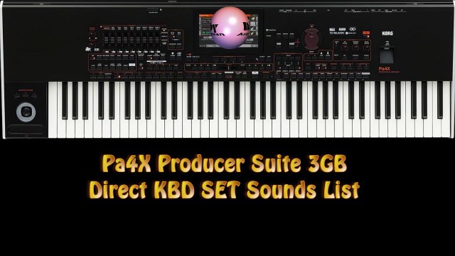 Korg Pa4X Producer Suite 3Gb KBD Set List